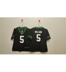 Women's New York Jets #5 Garrett Wilson Black Vapor Football Stitched Jersey(Run Small)