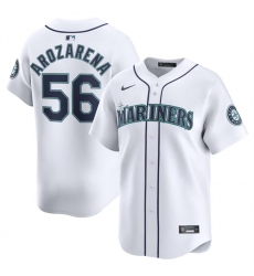 Men's Seattle Mariners #56 Randy Arozarena White 2024 Home Limited Stitched jersey