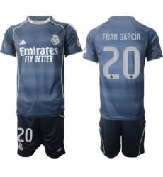 Men Real Madrid 2026 Soccer Jerseys DarkBlue #20 FRAN GARCIA