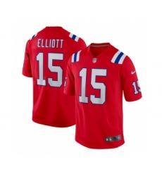Men's Nike New England Patriots #15 Ezekiel Elliott Red Stitched Limited Jersey