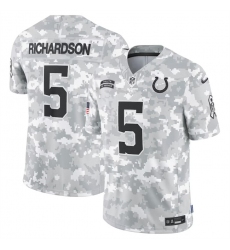 Men's Indianapolis Colts #5 Anthony Richardson 2024 Arctic Camo Salute To Service Limited Stitched Football Jersey