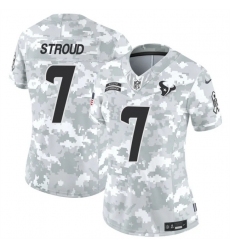 Women's Houston Texans #7 C.J. Stroud 2024 F.U.S.E Arctic Camo Salute To Service Limited Stitched Football Jersey(Run Small)