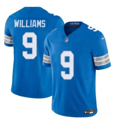 Men's Detroit Lions #9 Jameson Williams Blue 2024 F.U.S.E. Vapor Limited Stitched Jersey