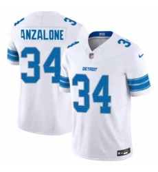 Men's Detroit Lions Alex Anzalone #34 White Vapor Stitched Nike NFL Jersey