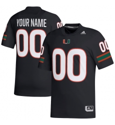 Men's Miami Hurricanes Customized Black Stitched Football Jersey