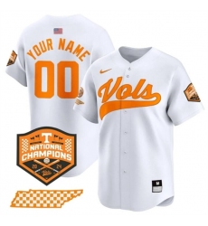 Men's Tennessee Volunteers Active Player Custom White 2024 Champions Vapor Limited Stitched Jersey