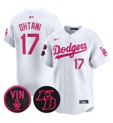 Men's Los Angeles Dodgers #17 Shohei Ohtani White 2026 Mother’s Day Vapor Premier Limited Stitched Baseball Jersey