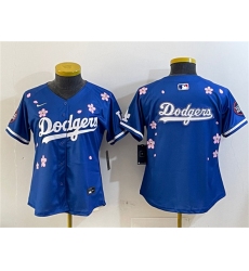 Youth Los Angeles Dodgers Team Big Logo Royal 2025 Tokyo Series Limited Stitched Baseball Jersey