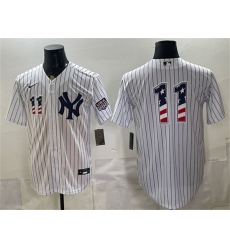 Men's New York Yankees #11 Anthony Volpe White 2026 USA 250 Fourth of July Home Stadium Stitched Baseball Jersey