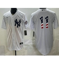 Men's New York Yankees #11 Anthony Volpe White 2026 USA 250 Fourth of July Home Stadium Stitched Jersey