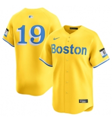 Men's Boston Red Sox #19 Roman Anthony Gold City Connect Stitched Baseball Jersey