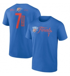 Men's Oklahoma City Thunder #7 Chet Holmgren Blue 2025 NBA Finals Court Vision Name & Number T-Shirt