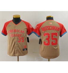 Youth Baltimore Orioles #35 Adley Rutschman Number Cream 2024 All Star Limited Stitched Jersey