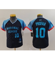 Youth San Diego Padres #10 Jurickson Profar Number Navy 2024 All Star Limited Stitched Jersey