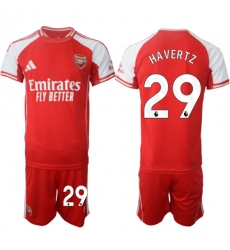 Men's Arsenal F.C #29 Kai Lukas Havertz Red 2025 Home Soccer Jersey Suit