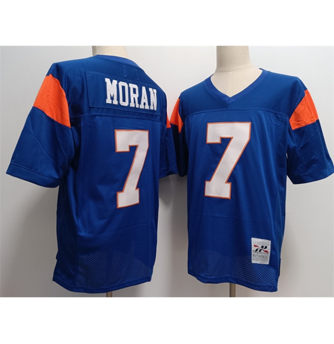 Blue Mountain State #7 Alex Moran Blue Stitched Football Jersey