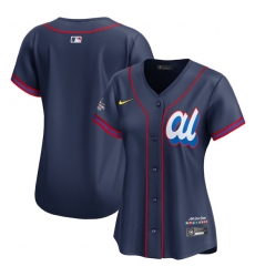 Women's American League Blank Navy 2025 All-Star Edition Limited Stitched Baseball Jersey(Run Small)