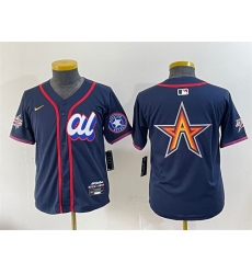 Women's American League Houston Astros Team Big Logo Navy 2025 All-Star Edition Limited Stitched Baseball Jersey(Run Small)