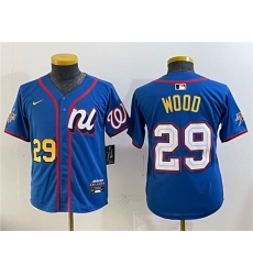 Women's National League #29 James Wood Blue 2025 All-Star Edition Limited Stitched Baseball Jersey(Run Small)