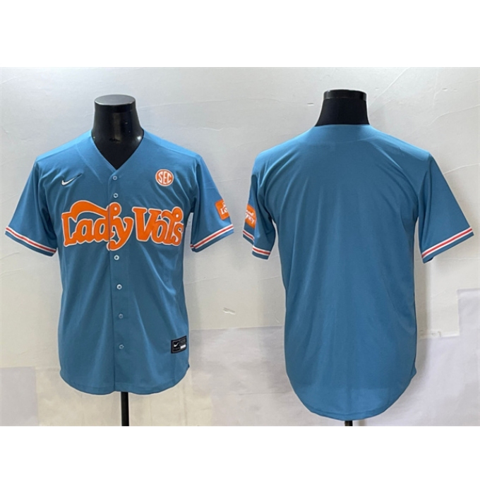 Men's Lady Vols Blank Blue SEC Patch Stitched Jersey