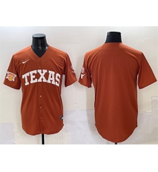 Men's Texas Longhorns Blank Orange 2025 Softball National Champions & SEC Patch Stitched Jersey