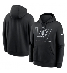 Men's Las Vegas Raiders Black Busted Play Club Fleece Pullover Hoodie