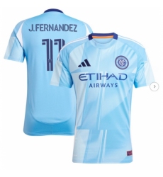 Men's New York City FC Julian Fernandez adidas Light Blue 2025 The Excelsior Kit Replica Player Jersey