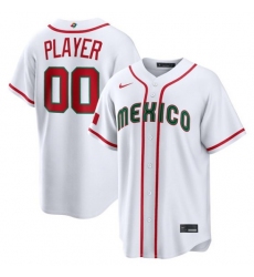 Men's Mexico Baseball ACTIVE PLAYER Custom White 2026 World Baseball Classic Home Stadium Stitched Jersey