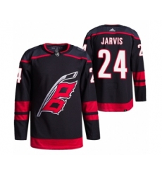 Men's Carolina Hurricanes #24 Seth Jarvis Black Stitched Jersey