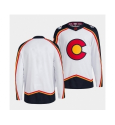 Men's Colorado Avalanche Blank White 2022-23 Reverse Retro Stitched Jersey