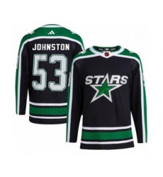 Men's Dallas Stars #53 Wyatt Johnston Green Stitched Jersey