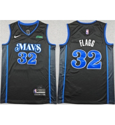 Men's Dallas Mavericks #32 Cooper Flagg Black City Edition Stitched Basketball Jersey