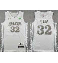 Men's Dallas Mavericks #32 Cooper Flagg White 2025 City Edition Stitched Basketball Jersey