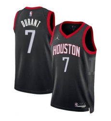 Men's Houston Rockets #7 Kevin Durant Black Statement Edition Stitched Jersey