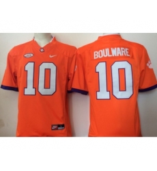 Clemson Tigers 10 Ben Boulware Orange College Football Jersey