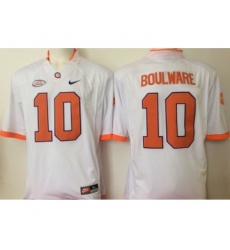 Clemson Tigers 10 Ben Boulware White College Football Jersey