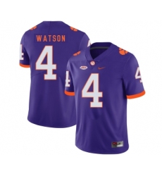 Clemson Tigers 4 Deshaun Watson Purple Nike College Football Jersey