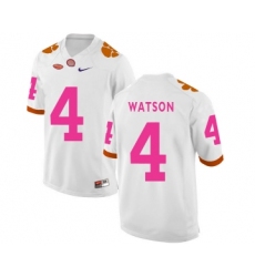 Clemson Tigers 4 Deshaun Watson White 2018 Breast Cancer Awareness College Football Jersey