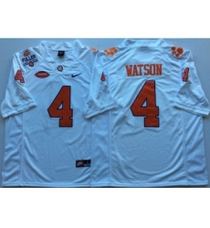 Clemson Tigers 4 Deshaun Watson White College Football Jersey