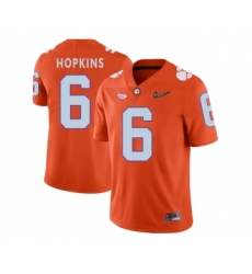 Clemson Tigers 6 DeAndre Hopkins Orange With Diamond Logo College Football Jersey