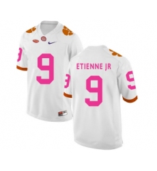 Clemson Tigers 9 Travis Etienne Jr White 2018 Breast Cancer Awareness College Football Jersey