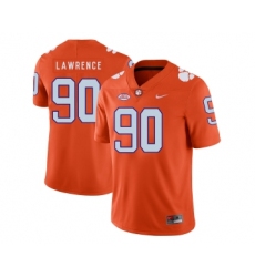 Clemson Tigers 90 Dexter Lawrence Orange Nike College Football Jersey