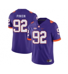 Clemson Tigers 92 Bradley Pinion Purple Nike College Football Jersey