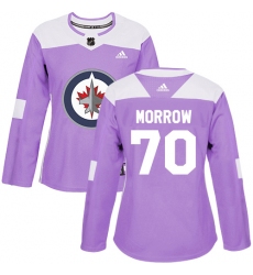 Women's Adidas Winnipeg Jets #70 Joe Morrow Authentic Purple Fights Cancer Practice NHL Jersey