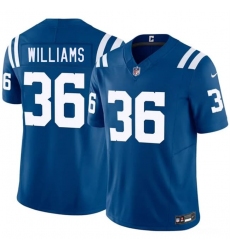 Men's Indianapolis Colts #36 Roydell Williams Blue 2026 F.U.S.E. Vapor Limited Football Stitched Jersey