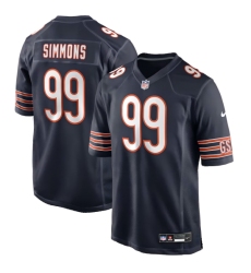 Men's Chicago Bears #99 Jeffery Simmons Nike Navy Team Game Jersey(1)