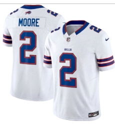 Men's Buffalo Bills #2 D.J. Moore White 2026 F.U.S.E. Vapor Untouchable Limited Football Stitched Jersey