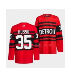 Men's Detroit Red Wings 2022 Reverse Retro 2.0 #35 Ville Husso Red Authentic Pro Jersey