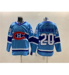 Men's Montreal Canadiens #20 Juraj Slafkovsky 2022-23 Reverse Retro Stitched Jersey