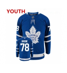 Youth Toronto Maple Leafs #78 TJ BRODIE Royal Blue Adidas Stitched NHL Jersey